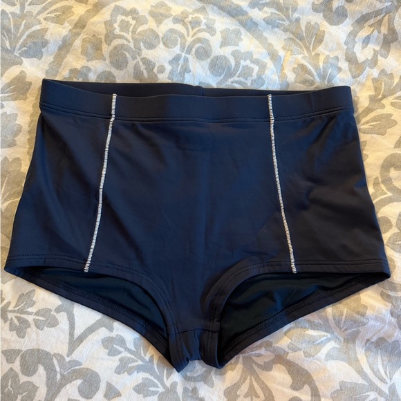 Seafolly Women's Navy Retro Bikini Bottom Sz 14 - Picture 1 of 9